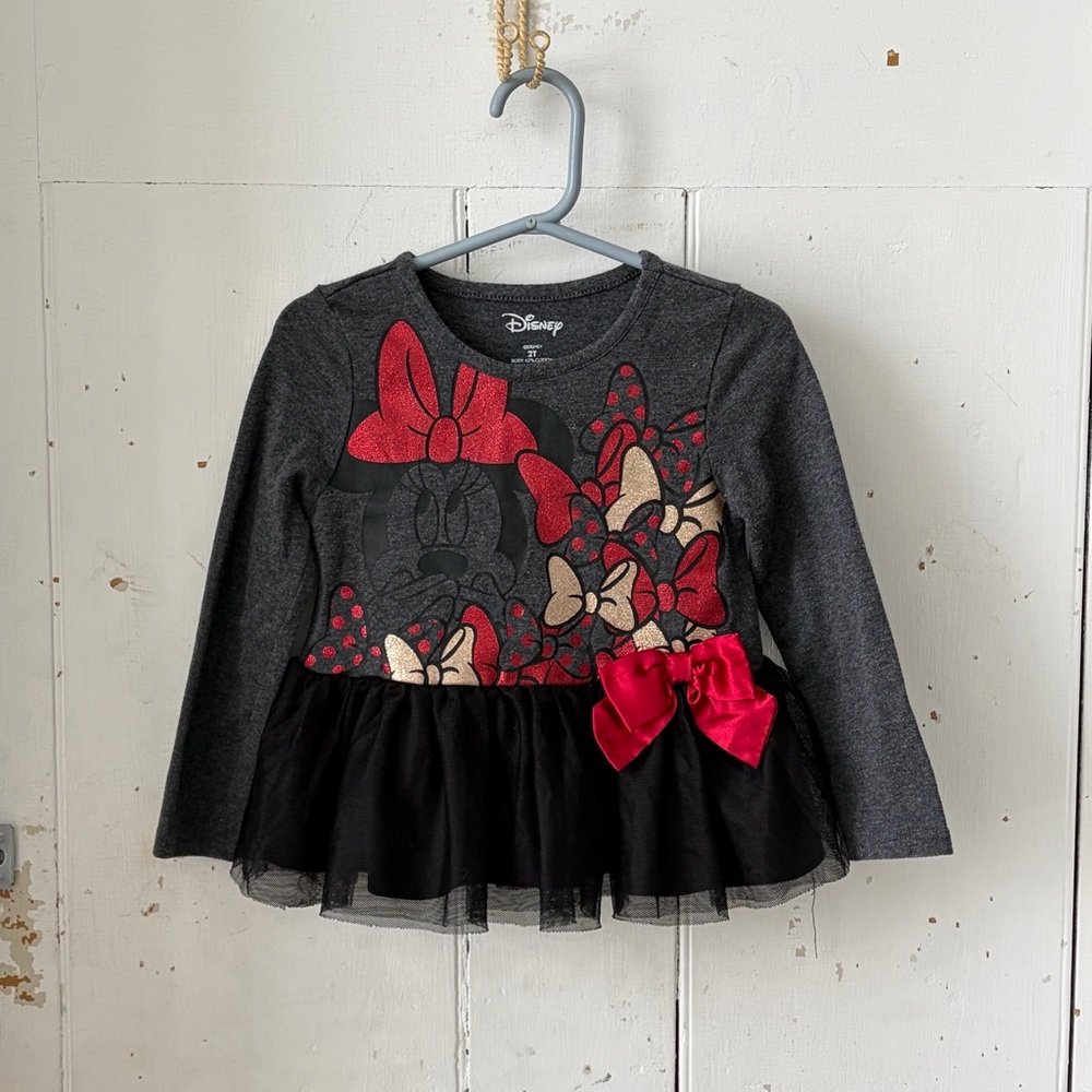 Disney Minnie Mouse Long Sleeve TuTu Top